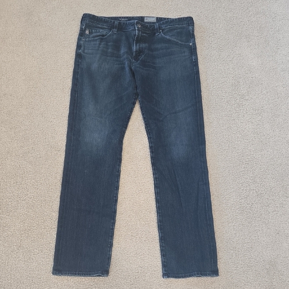 AG Adriano Goldschmied Medium Blue The Graduate Tailored Straight Jeans 36x34 - Picture 2 of 11